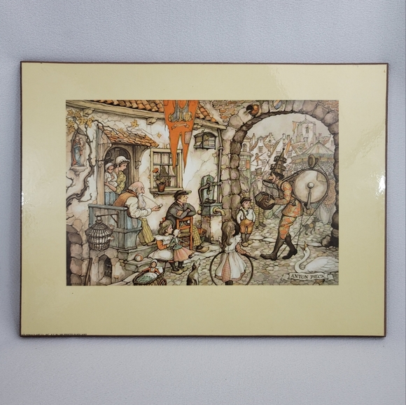 Vtg Anton Pieck One Man Band Picture - Donald Art Co NY - Picture 1 of 15